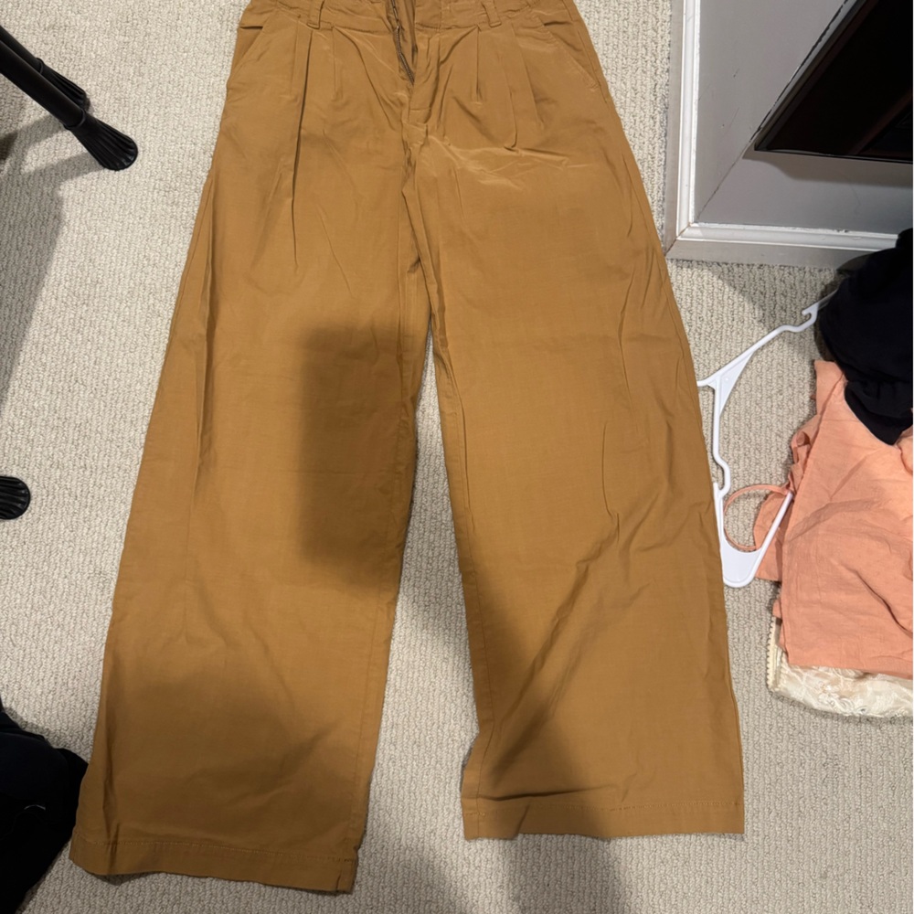 Anthropologie Camel Brown Fabric